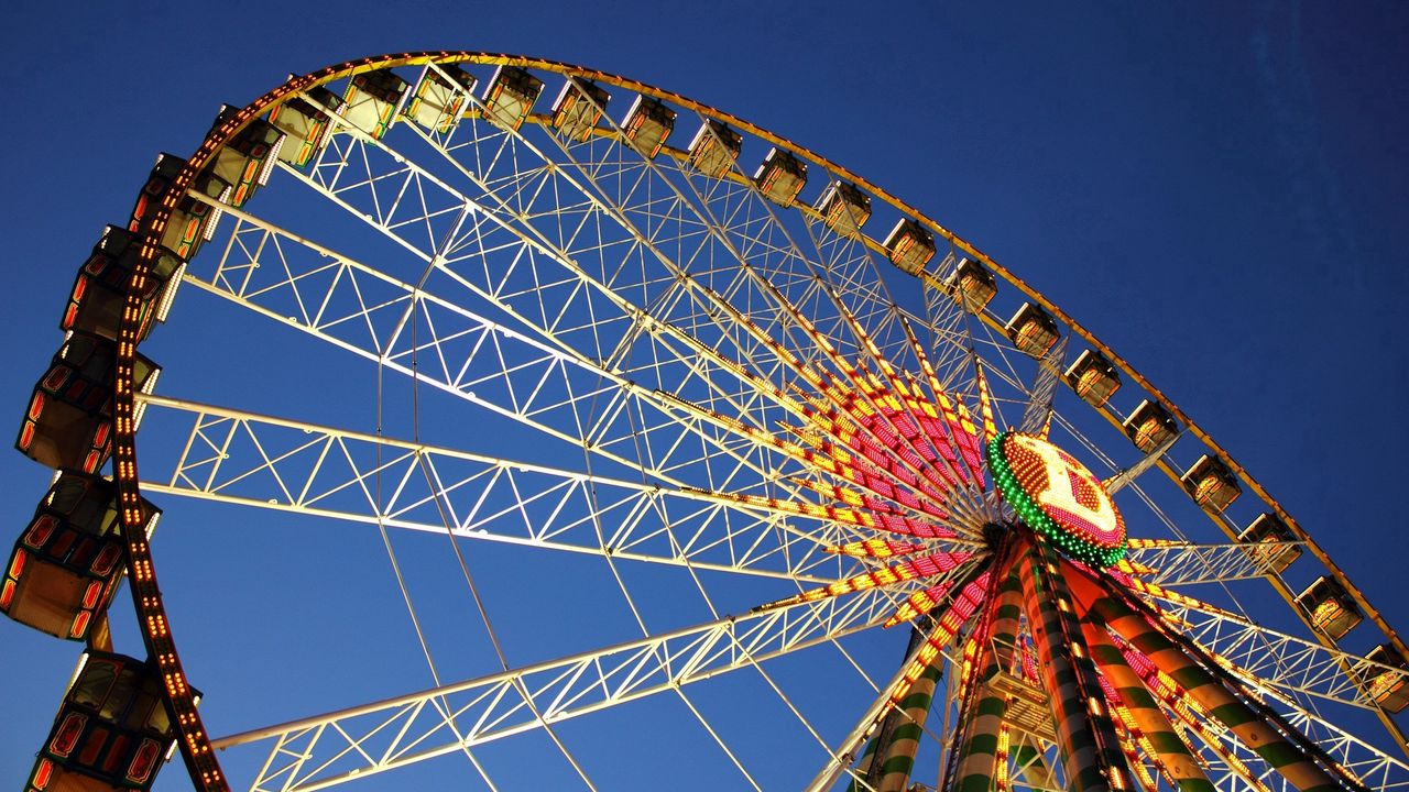 Wallpaper germany, stuttgart, ferris wheel