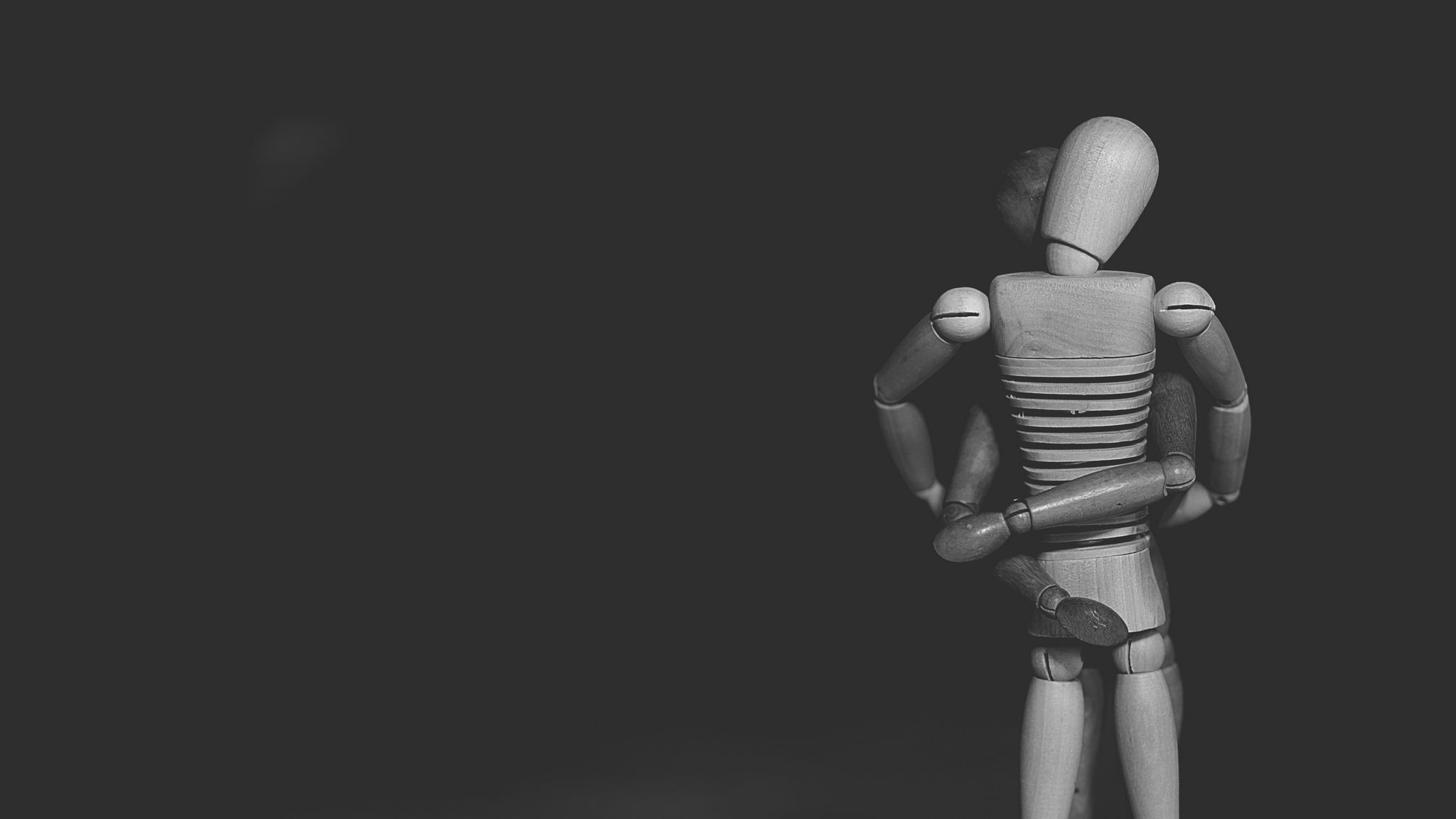 Download Wallpaper 2048x1152 Gestalta Mannequin Figure Bw Ultrawide 