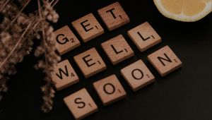 Preview wallpaper get well, inscription, lemon, vase