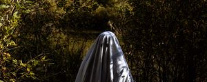 Preview wallpaper ghost, cape, bushes, white