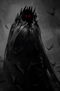 Preview wallpaper ghost, demon, birds, dark, art