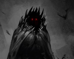 Preview wallpaper ghost, demon, birds, dark, art