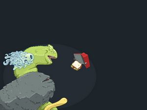 Preview wallpaper ghosts, animals, flying, sandwich