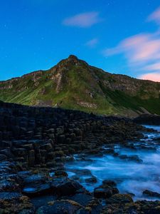 Preview wallpaper giants causeway, bushmills, shore, stones