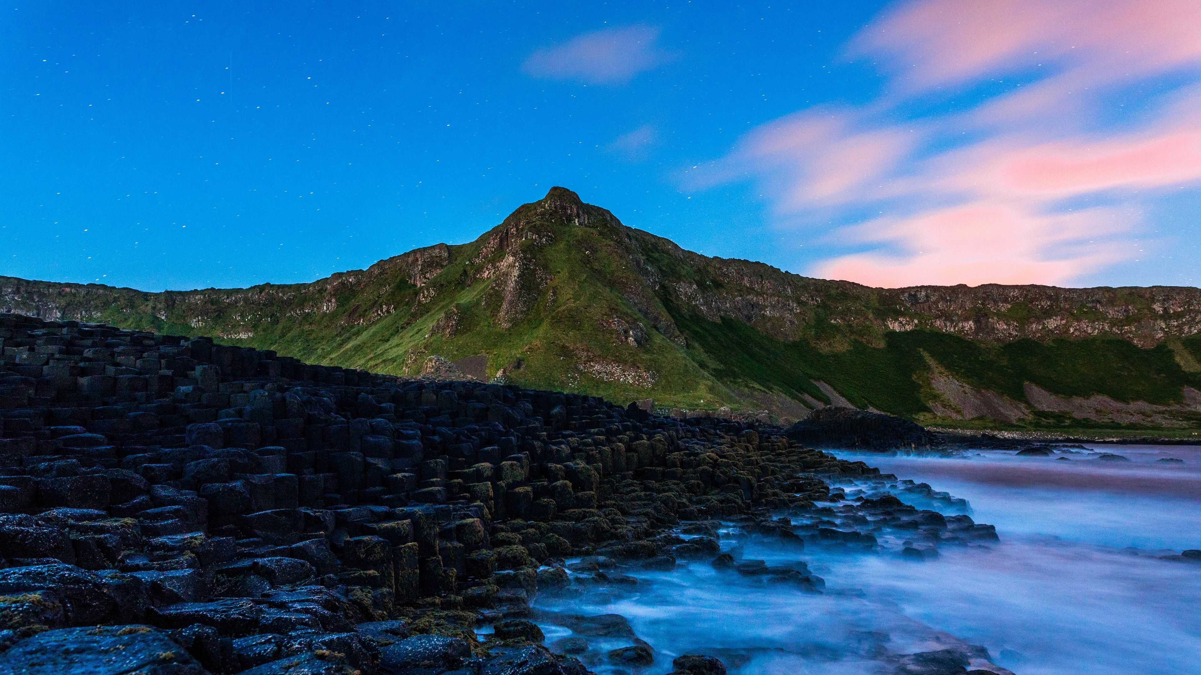 Download wallpaper 3840x2160 giants causeway, bushmills, shore, stones ...