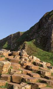 Preview wallpaper giants causeway, county antrim, ireland, mountain, stones