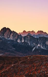 Preview wallpaper giau pass, italy, alps