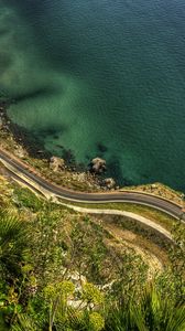 Preview wallpaper gibraltar, height, road, coast, gulf