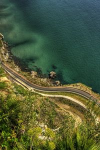 Preview wallpaper gibraltar, height, road, coast, gulf