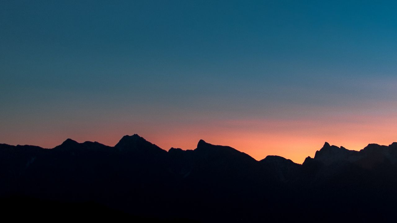 Wallpaper gibsons, canada, mountains, sea, shore, skyline, sunset
