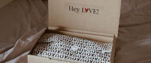 Preview wallpaper gift, packaging, box, inscription, fabric