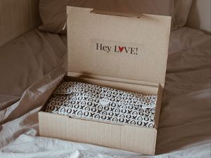 Preview wallpaper gift, packaging, box, inscription, fabric