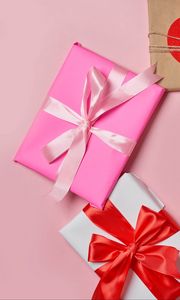 Preview wallpaper gifts, boxes, ribbons, pink, holiday