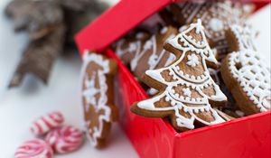 Preview wallpaper gingerbread, cookies, new year, christmas, baking