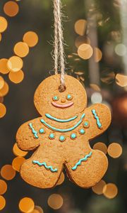 Preview wallpaper gingerbread, figurine, decoration, new year, christmas