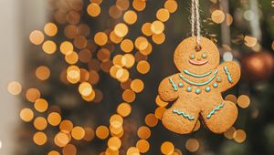 Preview wallpaper gingerbread, figurine, decoration, new year, christmas