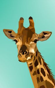Preview wallpaper giraffe, vector, muzzle, art