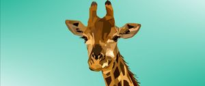 Preview wallpaper giraffe, vector, muzzle, art