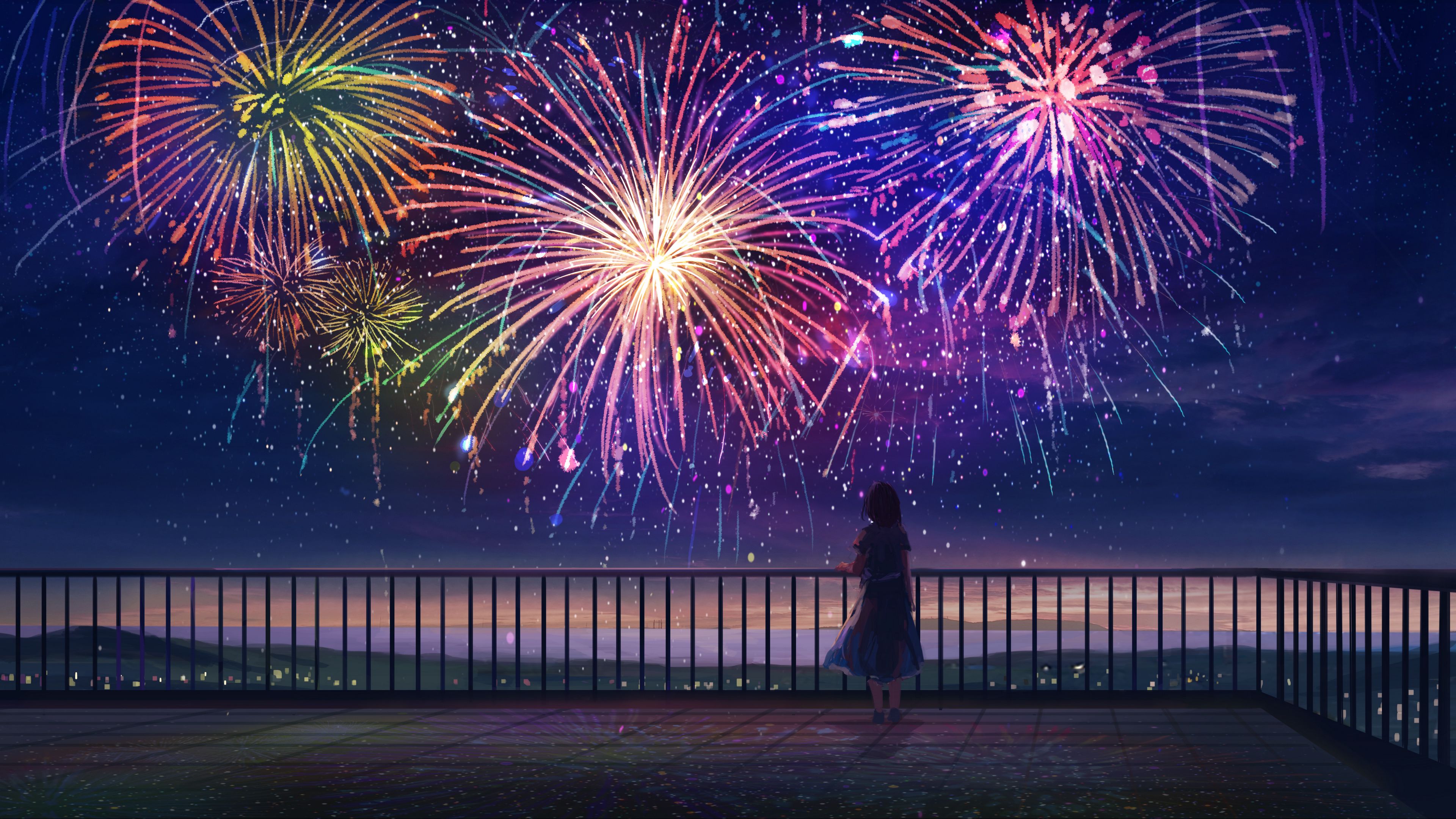 Hình nền Anime Girl Fireworks Wallpaper mang đến cho bạn những bức ảnh đẹp và ấn tượng của một cô gái đang ngắm pháo hoa. Với chất lượng 4K và màu sắc rực rỡ, hình nền này sẽ tạo ra một không khí rất đặc biệt cho màn hình của bạn. Hãy tải xuống nó và cảm nhận sự kỳ diệu của Anime Girl Fireworks Wallpaper.