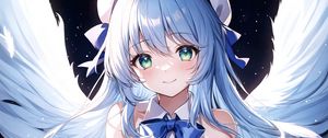 Preview wallpaper girl, angel, smile, wings, anime