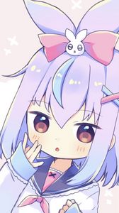 Preview wallpaper girl, anime, art, purple
