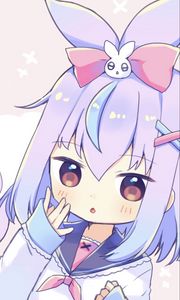 Preview wallpaper girl, anime, art, purple