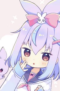 Preview wallpaper girl, anime, art, purple