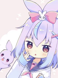 Preview wallpaper girl, anime, art, purple