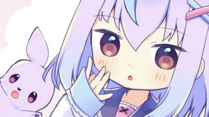 Preview wallpaper girl, anime, art, purple