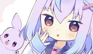 Preview wallpaper girl, anime, art, purple