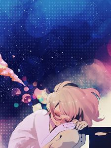 Preview wallpaper girl, anime, dreams, table