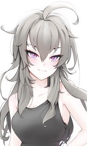Preview wallpaper girl, anime, eyes, hair