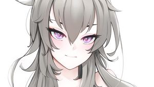 Preview wallpaper girl, anime, eyes, hair