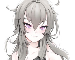 Preview wallpaper girl, anime, eyes, hair