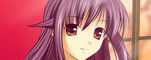 Preview wallpaper girl, anime, face, look, jacket