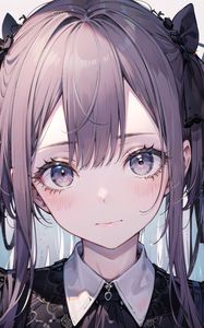 Preview wallpaper girl, anime, face, eyes, art