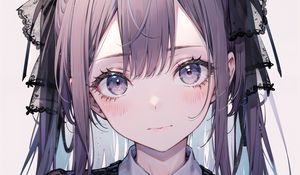 Preview wallpaper girl, anime, face, eyes, art