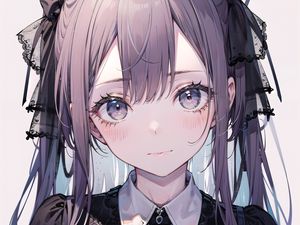 Preview wallpaper girl, anime, face, eyes, art