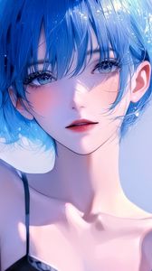 Preview wallpaper girl, anime, short hair, art