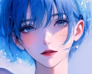 Preview wallpaper girl, anime, short hair, art