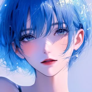 Preview wallpaper girl, anime, short hair, art