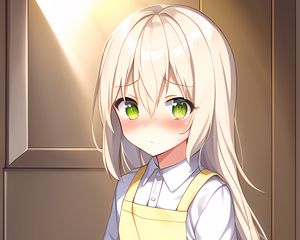 Preview wallpaper girl, apron, anime, kitchen