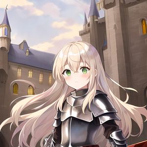 Preview wallpaper girl, armor, castle, anime