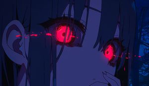Preview wallpaper girl, art, anime, glance, eyes