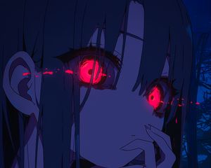 Preview wallpaper girl, art, anime, glance, eyes