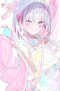 Preview wallpaper girl, art, anime, pink
