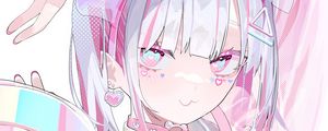 Preview wallpaper girl, art, anime, pink