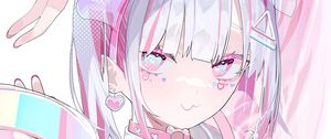 Preview wallpaper girl, art, anime, pink