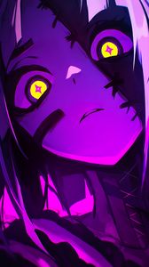 Preview wallpaper girl, art, purple, anime