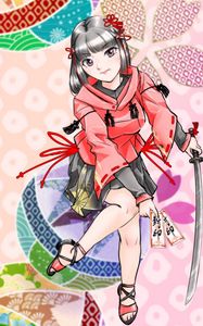 Preview wallpaper girl, background, anime